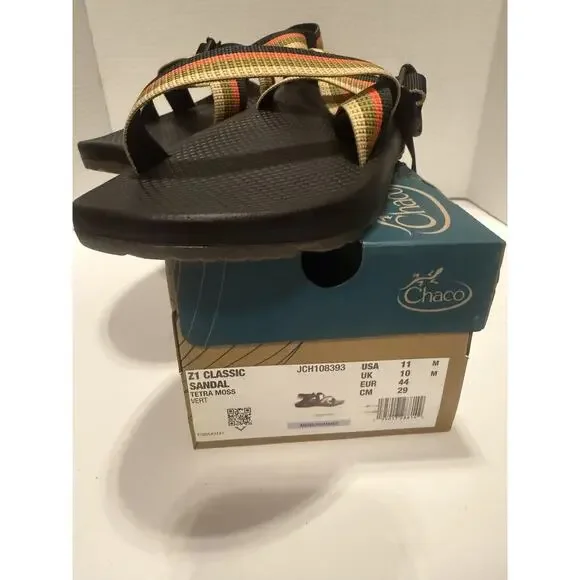 Chaco Z1 Classic Sandal Shoes Mens Size 11 Outdoor Hiking Tetra Moss JCH108393 - Picture 9 of 11